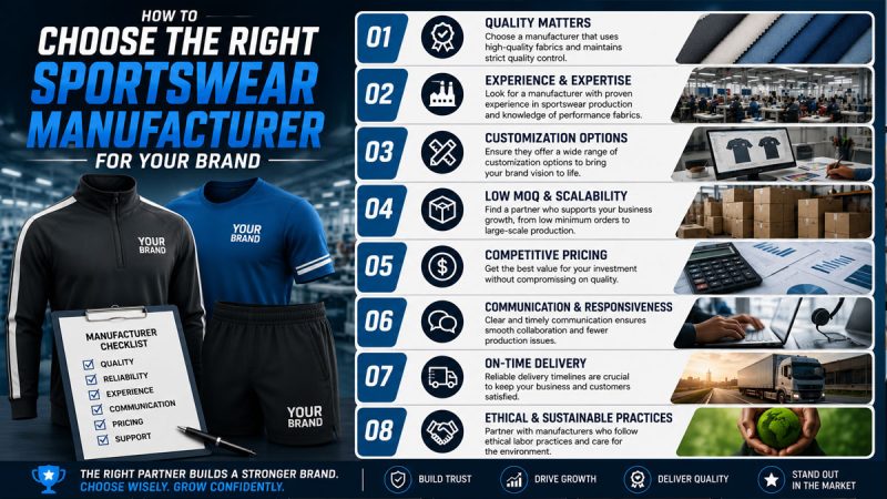 How to Choose the Right Sportswear Manufacturer for Your Brand